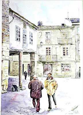 Plaza del Campo . Cruce de caminos. - LUGO